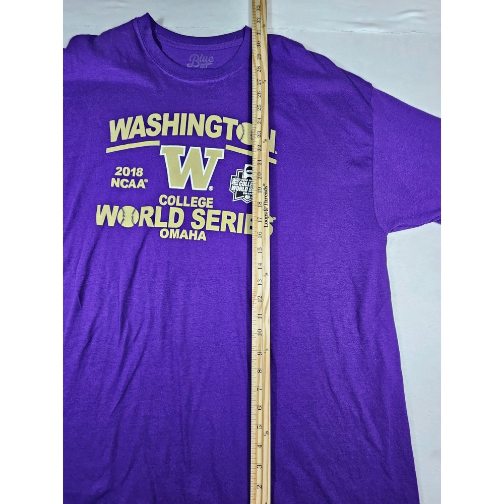 Blue 84 Washington Huskies 2018 NCAA College World Series T-Shirt Purple XXL - Picture 5 of 7